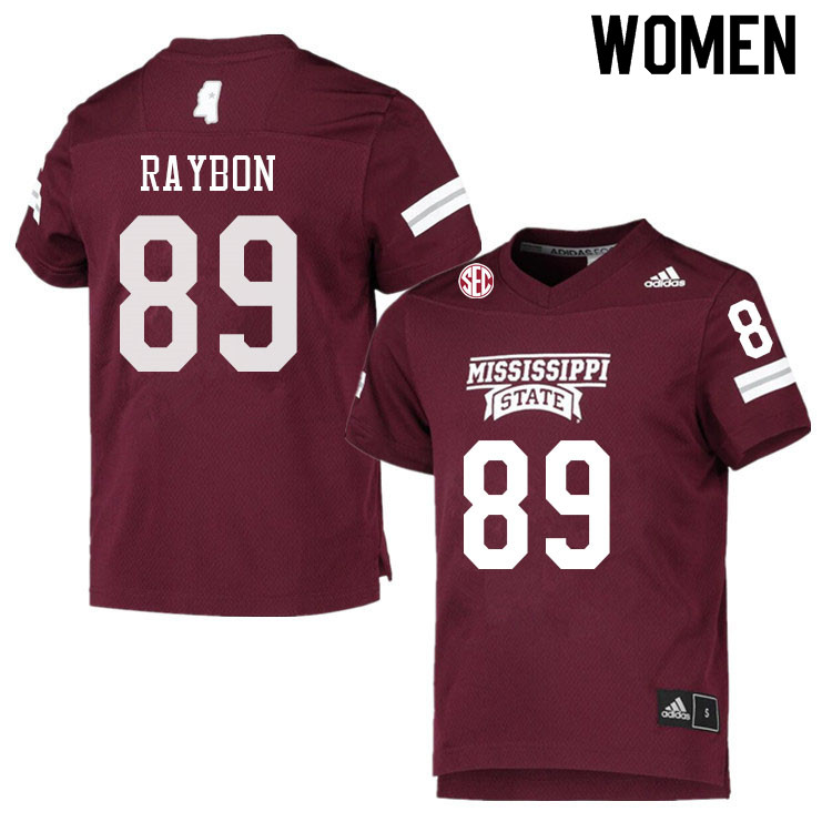 Women #89 Ben Raybon Mississippi State Bulldogs College Football Jerseys Sale-Maroon - Click Image to Close